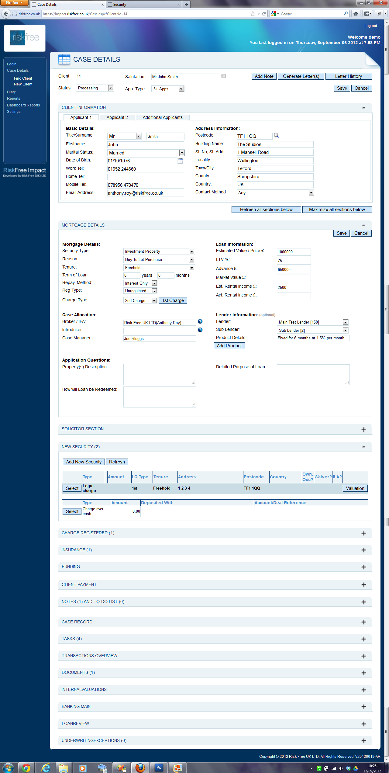 Bridging Loan Software